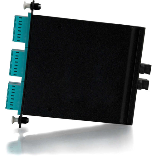 C2G Q-Series Quiktron 24-Port MTP-LC Network Patch Panel - 24 x MTP - 24 Port(s) - 24 x RJ-11 - 24 x MT Port(s) - Black (39136)