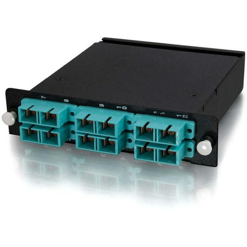 C2G Quiktron Q-Series 12-Strand MTP/MPO-SC LOMM 50/125 Module - 12 x MTP - 12 Port(s) - 12 x RJ-11 - 12 x MT Port(s) - Black (Fleet Network)
