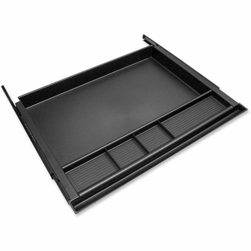 Safco Aberdeen Center Drawer - 18" (457.20 mm) Width x 25" (635 mm) Depth x 2" (50.80 mm) Height - Particleboard - Black - 1 Each (Fleet Network)
