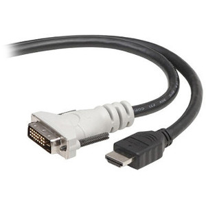 Belkin HDMI to DVI-D Cable - 3 ft HDMI Video Cable - First End: 1 x 19-pin DVI-D Digital Video - Male - Second End: 1 x 19-pin HDMI - (Fleet Network)