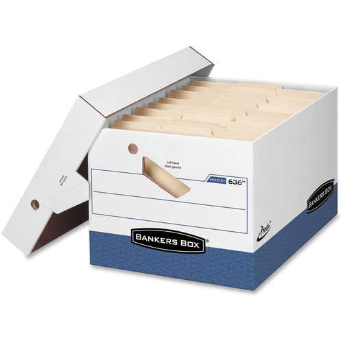 Bankers Box Presto File Storage Box - Internal Dimensions: 12" (304.80 mm) Width x 15" (381 mm) Depth x 10" (254 mm) Height - External (Fleet Network)