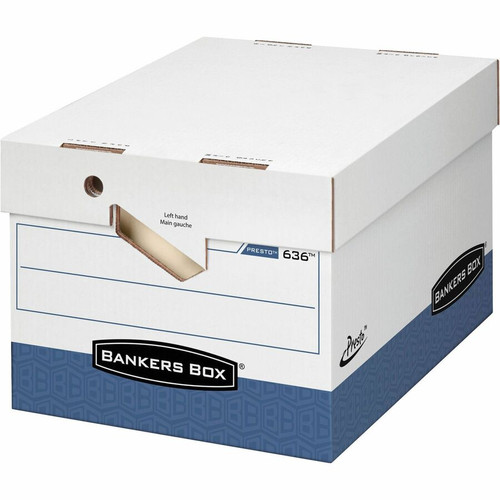 Bankers Box Presto File Storage Box - Internal Dimensions: 12" (304.80 mm) Width x 15" (381 mm) Depth x 10" (254 mm) Height - External (0063601)