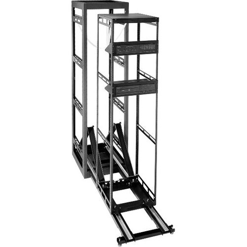 Middle Atlantic AXS Series Rack, WRK-44SA-27AXS - 19" (482.60 mm) Rack Width x 20" (508 mm) Rack Depth - Black Powder Coat - Steel, - (Fleet Network)