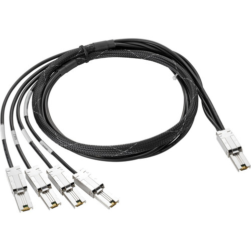 HP 2m Extension mini-SAS To 4X1 mini-SAS Cable - 6.6 ft SAS Data Transfer Cable - First End: 1 x 26-pin SFF-8088 Mini-SAS - Second 1 x (Fleet Network)