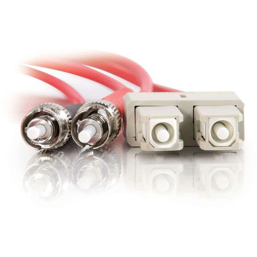 C2G Fiber Optic Duplex Patch Cable - Fiber Optic Network Cable - First End: 2 x SC Network - Male - Second End: 2 x ST - Male - Patch (37158)