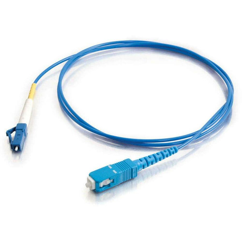 C2G Fiber Optic Simplex Patch Cable - 16.4 ft (5 m) Fiber Optic Network Cable - First End: 1 x LC - Male - Second End: 1 x SC Network (33428)
