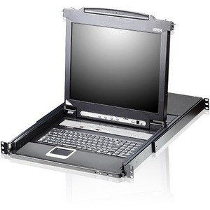 Aten Slideaway CL5716 19" LCD Console with 16-Port KVMP Switch - 16 Computer(s) - 19" Active Matrix TFT LCD - 16 x SPHD-15 1 x Type A (Fleet Network)