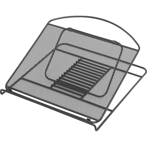 Safco Onyx Mesh Laptop Stand - 2" (50.80 mm) Height x 12.25" (311.15 mm) Width x 12.25" (311.15 mm) Depth - Steel - Black (Fleet Network)