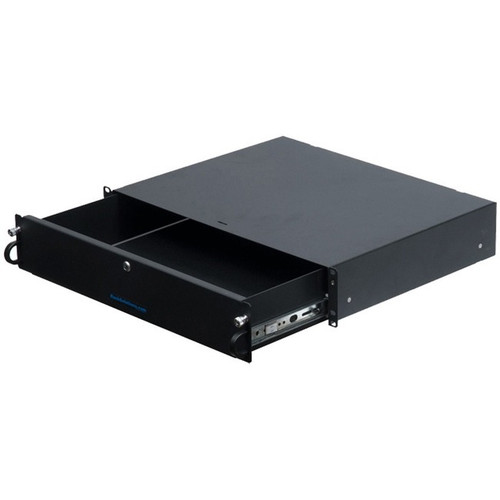 Rack Solutions 2U Lockable Rackmount Drawer - 2U Rack Height - Rack-mountable - Black Powder Coat - 100 lb (45359.24 g) Maximum Weight (Fleet Network)