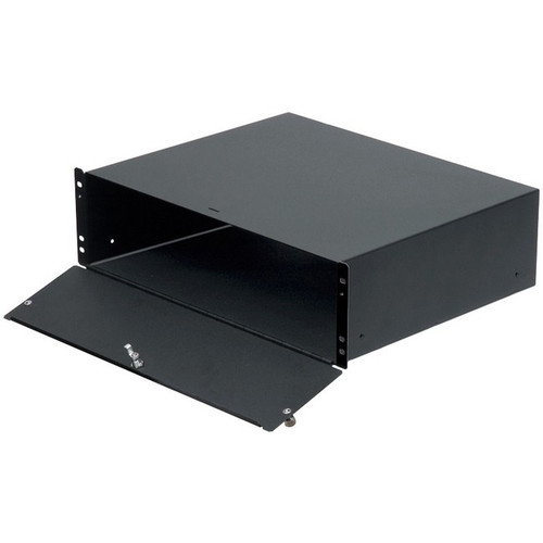 Rack Solutions 3U Lockable Rackmount Box - 3U Rack Height - Rack-mountable - Black Powder Coat - 100 lb (45359.24 g) Maximum Weight (Fleet Network)