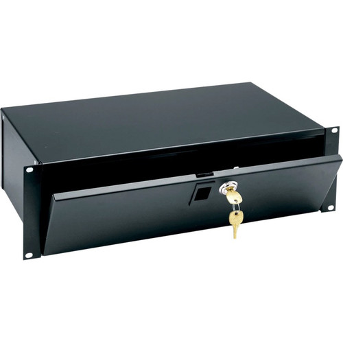Middle Atlantic 3 RU 9 Inch Deep Lockbox - 3U Rack Height x 17" (431.80 mm) Rack Width - Rack-mountable Enclosed Cabinet - Black Coat (Fleet Network)