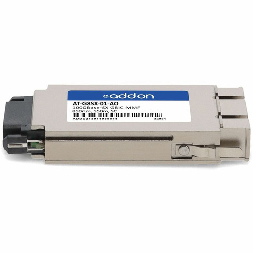 AddOn AT-G8SX-01-AO GBIC Transceiver - 1000Base-SX - SC - Multimode Fiber - 850nm - 550m - Hot-Swappable