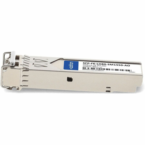AddOn SFP-FE-LH80SM1550-AO Compatible 100Base-ZX SFP Transceiver - SMF - 1550nm - 80km - LC - Hot-Swappable - TAA Compliant