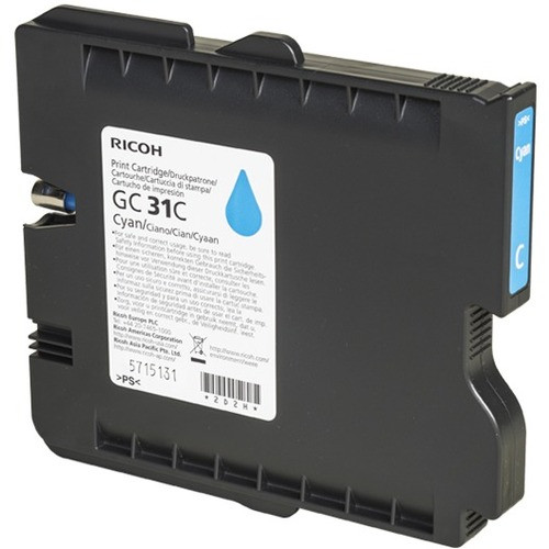 Ricoh Type GC 31C Original GelSprinter Ink Cartridge - Cyan - 1 Pack - 1920 Pages (Fleet Network)