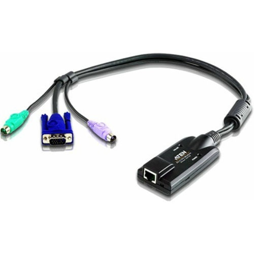 Aten KVM Adapter Cable - RJ-45 Female Network, mini-DIN (PS/2) Male Mouse, mini-DIN (PS/2) Male Keyboard, HD-15 Male VGA (Fleet Network)