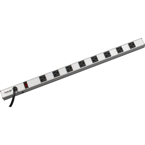 Black Box PS182A-R2 8-Outlets Power Strip - NEMA 5-15P - 8 x NEMA 5-15R - 15 A Current - 120 V AC Voltage - Vertical (Fleet Network)