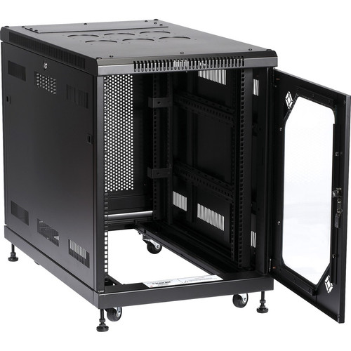 Black Box Select Server 19 Inch Wide Tempered Glass Front Rack Enclosure For Professional Installations Plexiglas Height Width Kg Mm X RM2410A