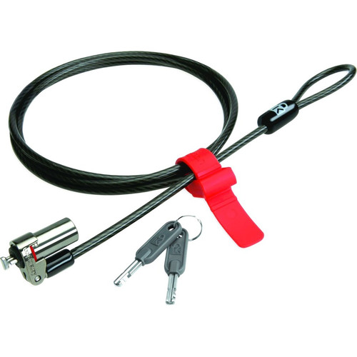 Kensington Microsaver K64605M DS UltraThin Cable Lock - 4.9 ft (1.50 m) Dia) Cable - Master Keyed Lock - Carbon Steel (Fleet Network)