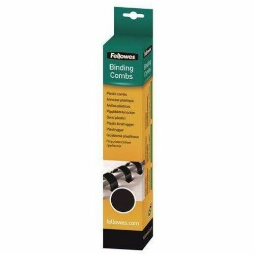 Fellowes Plastic Combs - Round Back, 1/4" 20 sheets Navy 100 pk - 0.3" (6.4 mm) Height x 10.8" (273.1 mm) Width x 0.3" (6.4 mm) Depth (Fleet Network)