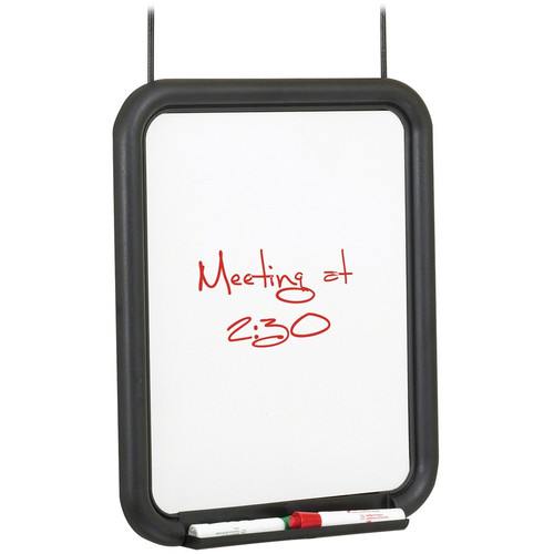 Safco Melamine Panel Dry Erase Markerboard with Tray - 11" (279.40 mm) Width x 14" (355.60 mm) Height - Melamine Surface - Charcoal - (Fleet Network)