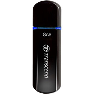 Transcend 8GB JetFlash 600 USB2.0 Flash Drive - 8 GB - USB 2.0 - Black (Fleet Network)