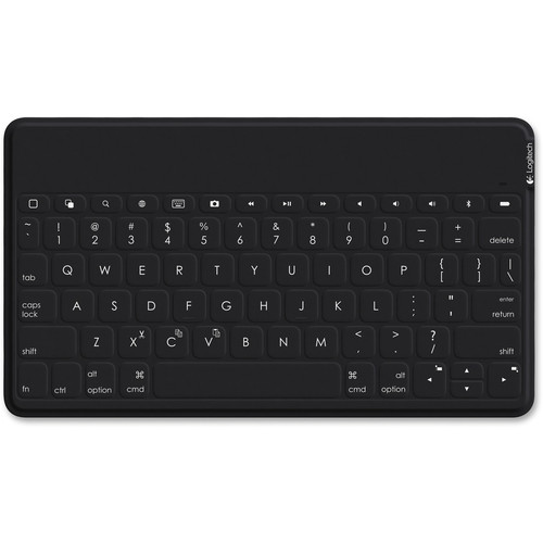 Logitech Ultra-Portable Bluetooth iPad Keyboard - Wireless Connectivity - Bluetooth - Mechanical Keyswitch - Black (Fleet Network)