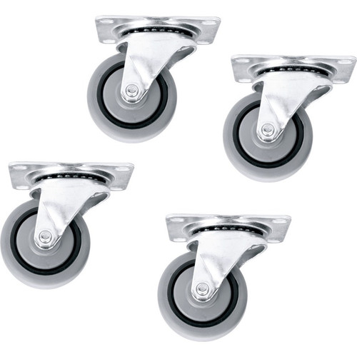 Middle Atlantic Set of 4 Non-Locking Fine Floor Casters - Rubber - 4 / Set (Fleet Network)