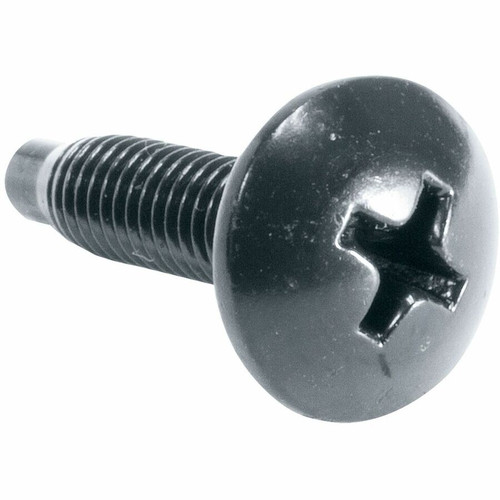 Middle Atlantic 10-32 Rack Screws - Truss-Head - 100 Count - Rack Screw - 10 - 0.75" (19.05 mm) - Truss - Philips - Steel - Black - 1 (Fleet Network)