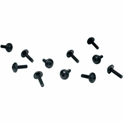 Middle Atlantic 10-32 Rack Screws - Trim-Head - 0.75in Length - 100 Count - Rack Screw - 10 - 0.75" (19.05 mm) - Philips - Black - 100 (Fleet Network)