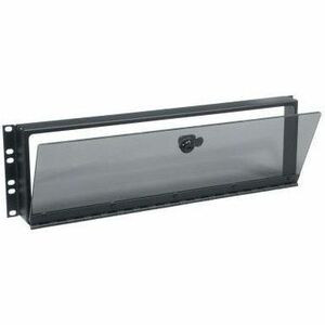Middle Atlantic 3RU Fixed Security Cover with Hinged Plexi Door - Hinged - Rack - Tamper Resistant - Steel, Plexiglass - Smoke Gray (Fleet Network)