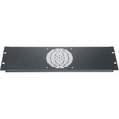 Middle Atlantic Fan Panel, Accepts 1 Fan, Textured - Aluminum - Black Powder Coat - 5.25" (133.35 mm) Height x 19" (482.60 mm) Width x (Fleet Network)