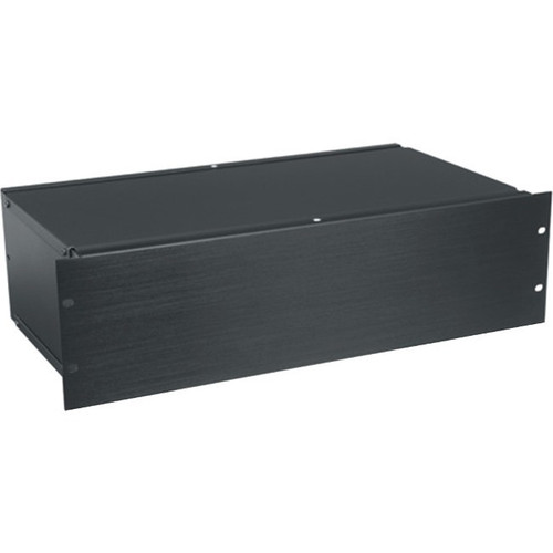 Middle Atlantic Chassis, 3 RU, 10"D - 3U Rack Height - Brushed Black - Steel, Aluminum (Fleet Network)