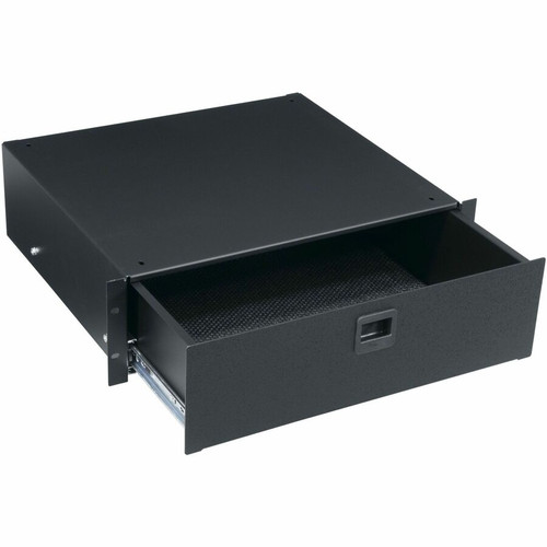 Middle Atlantic 3RU Heavy Duty Rack Mounted Drawer - 3U Rack Height x 19" (482.60 mm) Rack Width - Black - Steel, Aluminum (Fleet Network)