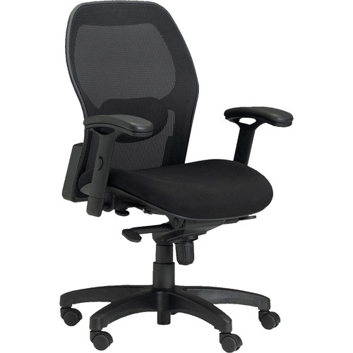 Mayline Mercado 3200 Executive Chair - Black Seat Color - Fabric Seat Material - 5-star Base - Black - 1 Each (Fleet Network)