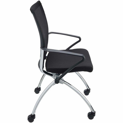 Mayline Valore High Back Training Chair - Red Seat Color - Fabric Seat Material - Black Frame Color - Chrome Frame Material - 2 / (Fleet Network)