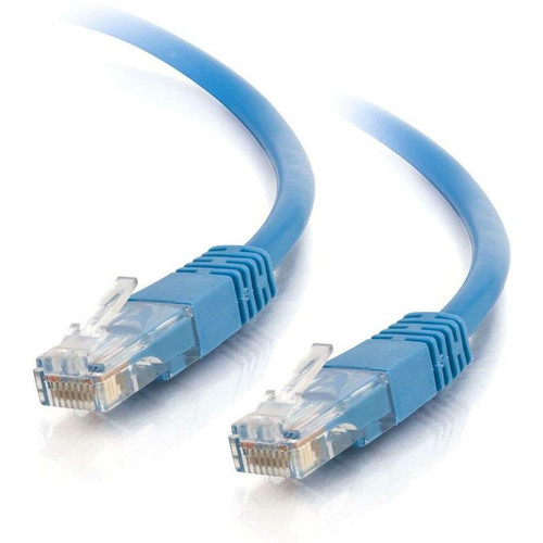 C2G 20 ft Cat5e Molded Solid UTP Unshielded Network Patch Cable - Blue - 20 ft Category 5e Network Cable for Network Device, Modem - 1 (Fleet Network)