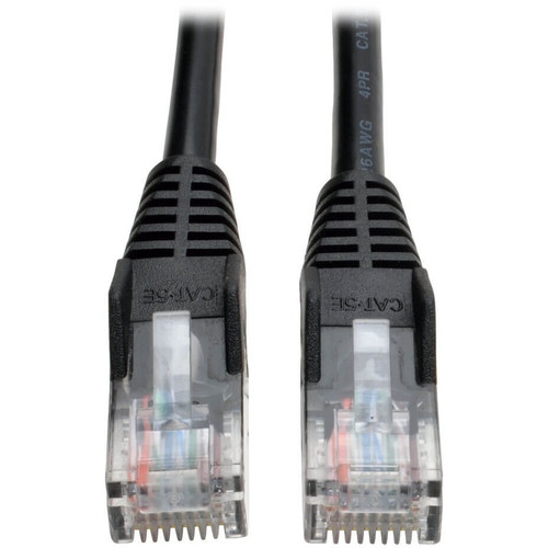 Tripp Lite series N001-015-BK Cat5e UTP Patch Cable - 15 ft (4.57 m) Category 5e Network Cable - First End: 1 x RJ-45 Network - Male - (Fleet Network)