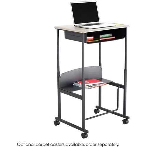 Safco AlphaBetter Desk, 28 x 20 Standard Top, with out Book Box - Beige Rectangle, Laminated Top - 26" (660.40 mm) to 42" (1066.80 mm) (1201BE)