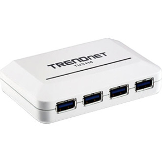 TRENDnet 4-Port USB 3.0 Compact Mini Hub with Built in USB 3.0 Cable, Plug & Play, Compatible with: Linux, Windows, Mac, Nintendo with (TU3-H4)