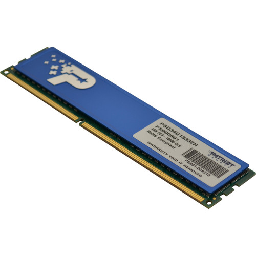 Patriot Memory Signature 4GB DDR3 SDRAM Memory Module - 4 GB (1 x 4GB) - DDR3-1333/PC3-10600 DDR3 SDRAM - 1333 MHz - CL9 - Non-ECC - - (Fleet Network)