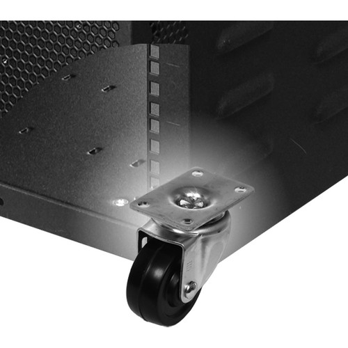 Rack Solutions 12U Portable Server Rack - For Server - 12U Rack Height x 19" (482.60 mm) Rack Width - Black Powder Coat - Cold-rolled (RACK-117-12)