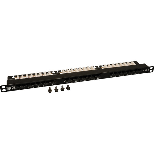 Tripp Lite 24-Port Cat6 Cat5 Patch Panel Rackmount 568A/B 110 Punch down RJ45 0.5URM - 24 x RJ-45, 110 - 24 Port(s) - 24 x RJ-45 - 24 (N252-024-HU)