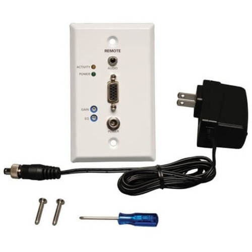 Tripp Lite series B132-100A-WP-1 TAA/GSA Compliant Wallplate Video Console - 1 Input Device - 1 Output Device - 1000 ft (304800 mm) - (B132-100A-WP-1)