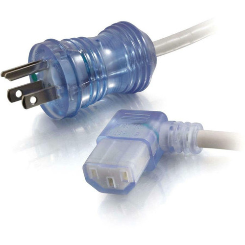 C2G 10ft Hospital Grade Power Cord 5-15P to C13 IEC 13A 16AWG - Gray/Clear - For Computer, Monitor, Printer, Scanner - 125 V AC / 13 A (Fleet Network)