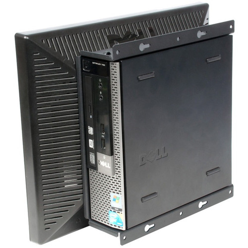 Rack Solutions 104-1965 Wall Mount for Desktop Computer - Black - Black (104-1965)
