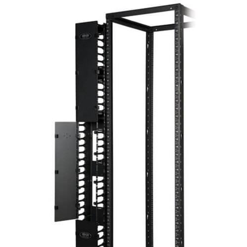 Tripp Lite SmartRack Vertical Cable Manager Black Steel Compact Routing Series SRCABLEVRT6