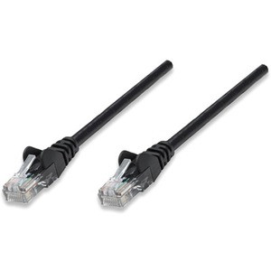 Intellinet Network Patch Cable, Cat6, 15m, Black, CCA, U/UTP, PVC, RJ45, Gold Plated Contacts, Snagless, Booted, Lifetime Warranty, - (Fleet Network)