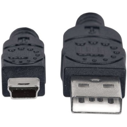 Manhattan Hi-Speed Mini USB Device Cable 5.9 Ft Reliable Data Transfer For Hubs Notebooks And Desktops Computer Notebook Desktop USB/USB Hub 333375