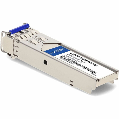 AddOn GLC-FE-100FX-RGD-AO Compatible TAA 100Base-FX SFP Transceiver - MMF - 1310nm - 2km - LC - DOM - Wide Temp