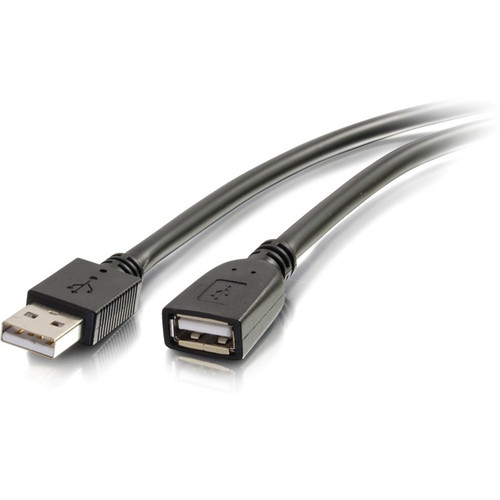 C2G 16ft USB A Male to Female Active Extension Cable - Plenum, CMP-Rated - 16 ft USB Data Transfer Cable - First End: 1 x Type A Male (Fleet Network)